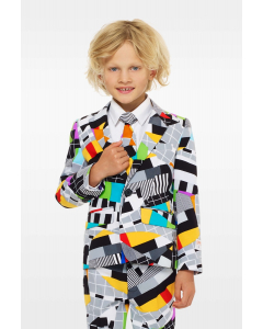 Test screen suit for boys worn by boy