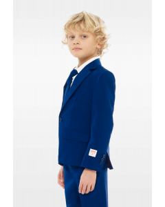Dark blue suit for boys worn by boy