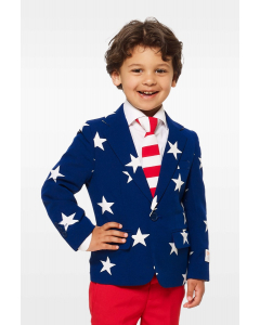 American Flag suit for boys worn by boy