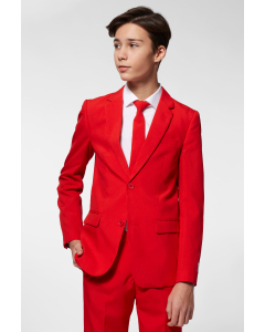 Red suit for teen boys worn by teen