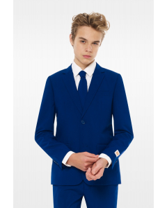 Dark blue suit for teen boys worn by teen