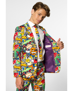 Crazy retro suit Street Vibes for teen boys worn by boy