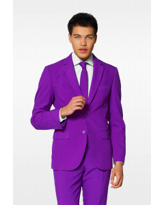 Purple men's suit worn by man