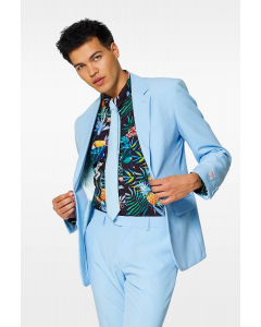 Light blue men's suit worn by man