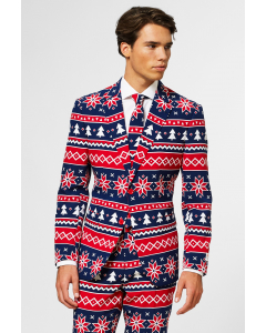 Nordic themed Christmas men's suit worn by man