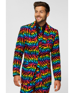 Multi-color pride men's suit Wild Rainbow worn by men jacket