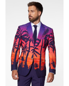Man wearing Suave Sunset Hawaiian men's suit