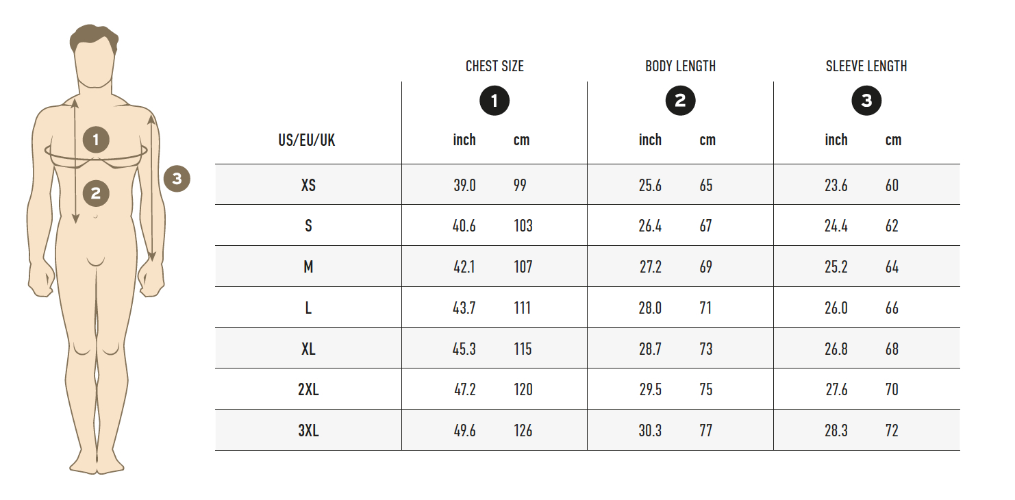 OppoSuits Size Chart Sweaters